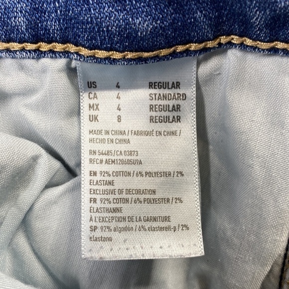 American Eagle Super Stretch X Hi-Rise Jegging Distressed Size 4 - Picture 13 of 14